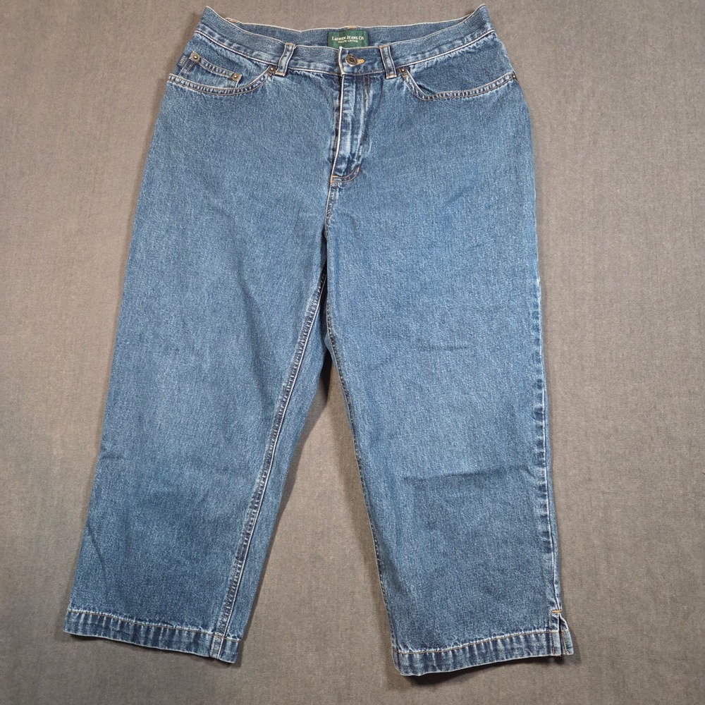 Lauren Jeans Co Ralph Lauren Denim Capris Womens 10 Blue Cropped Straight Leg